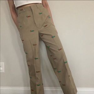 Vintage cute & quirky Duck straight leg khakis
